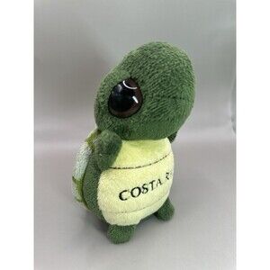 Aurora Costa Rica Turtle Plush Toy Green Stuffed Sea Turtle 6” Tall Cute